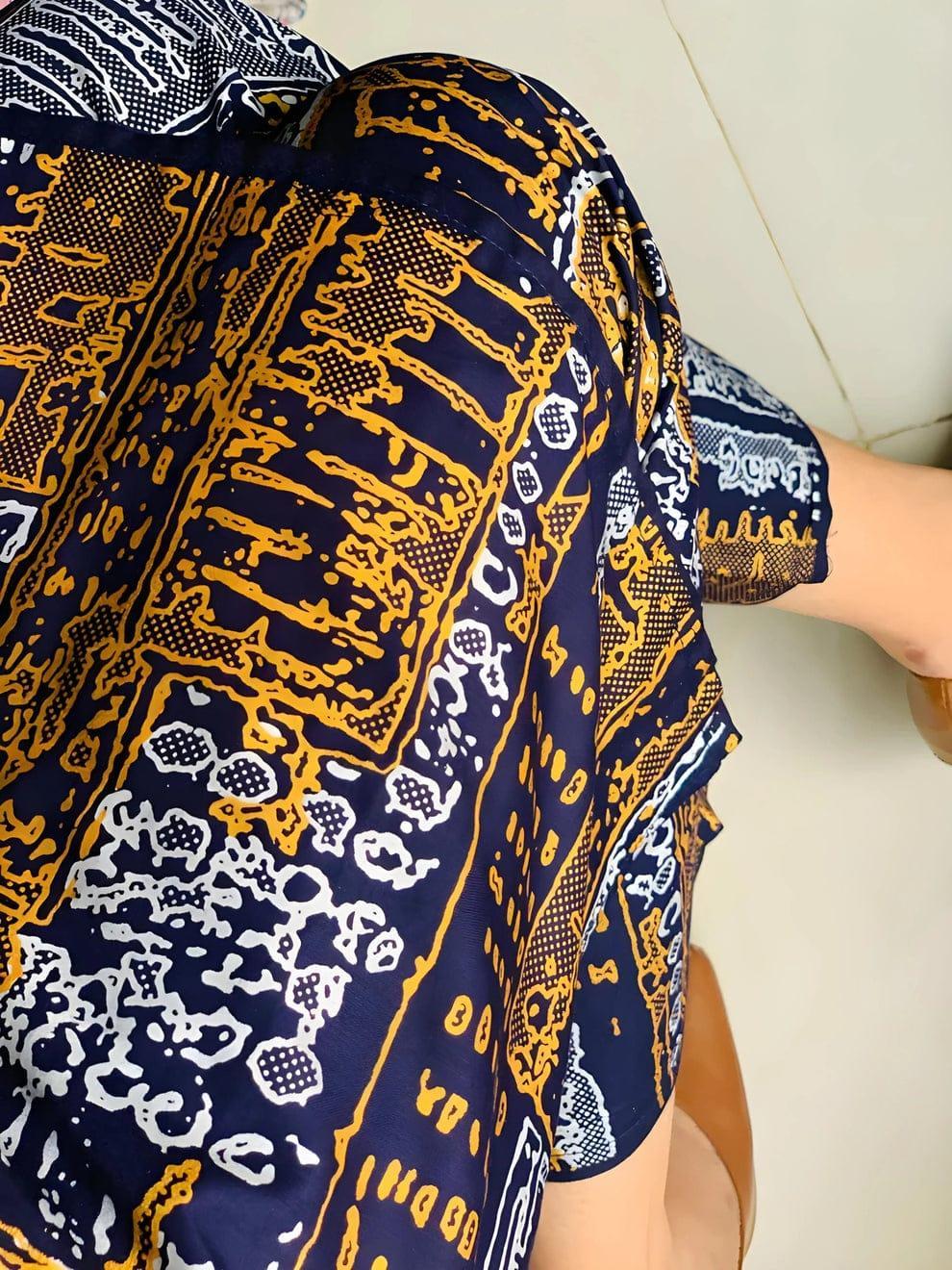 2 pcs woman's stitched linen block printed shirt And trouser
