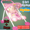 Plush Toy Bundle
*Product Description*: 2 in1 Doll & pram , 12x9 doll, 21x10 pram for doll