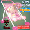 Plush Toy Bundle
*Product Description*: 2 in1 Doll & pram , 12x9 doll, 21x10 pram for doll