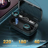 Black Earbuds with 2000mAh Power Bank & LED Display - Model 10 - 9D Hifi Sound