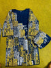 2 pcs woman's stitched linen block printed shirt And trouser