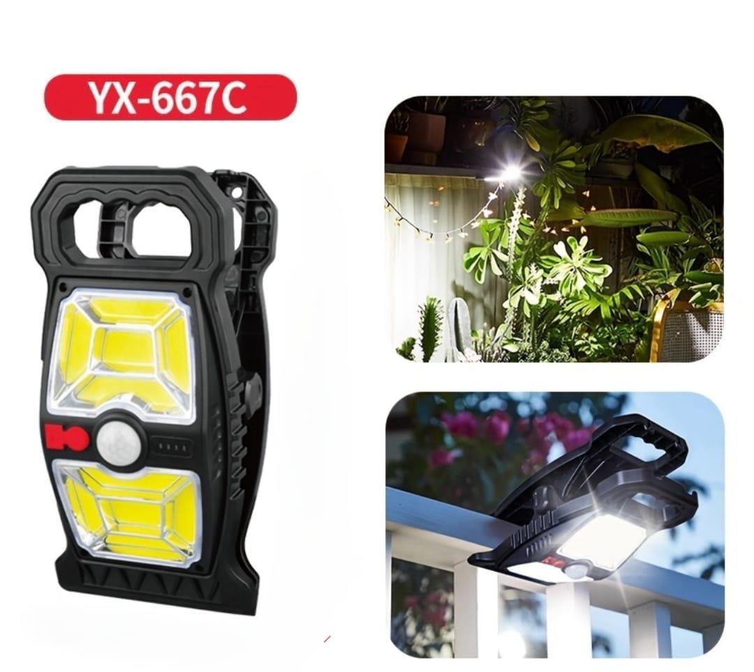 Rechargeable Garden Solar Flame Light with Motion Sensor - 1 Pcs