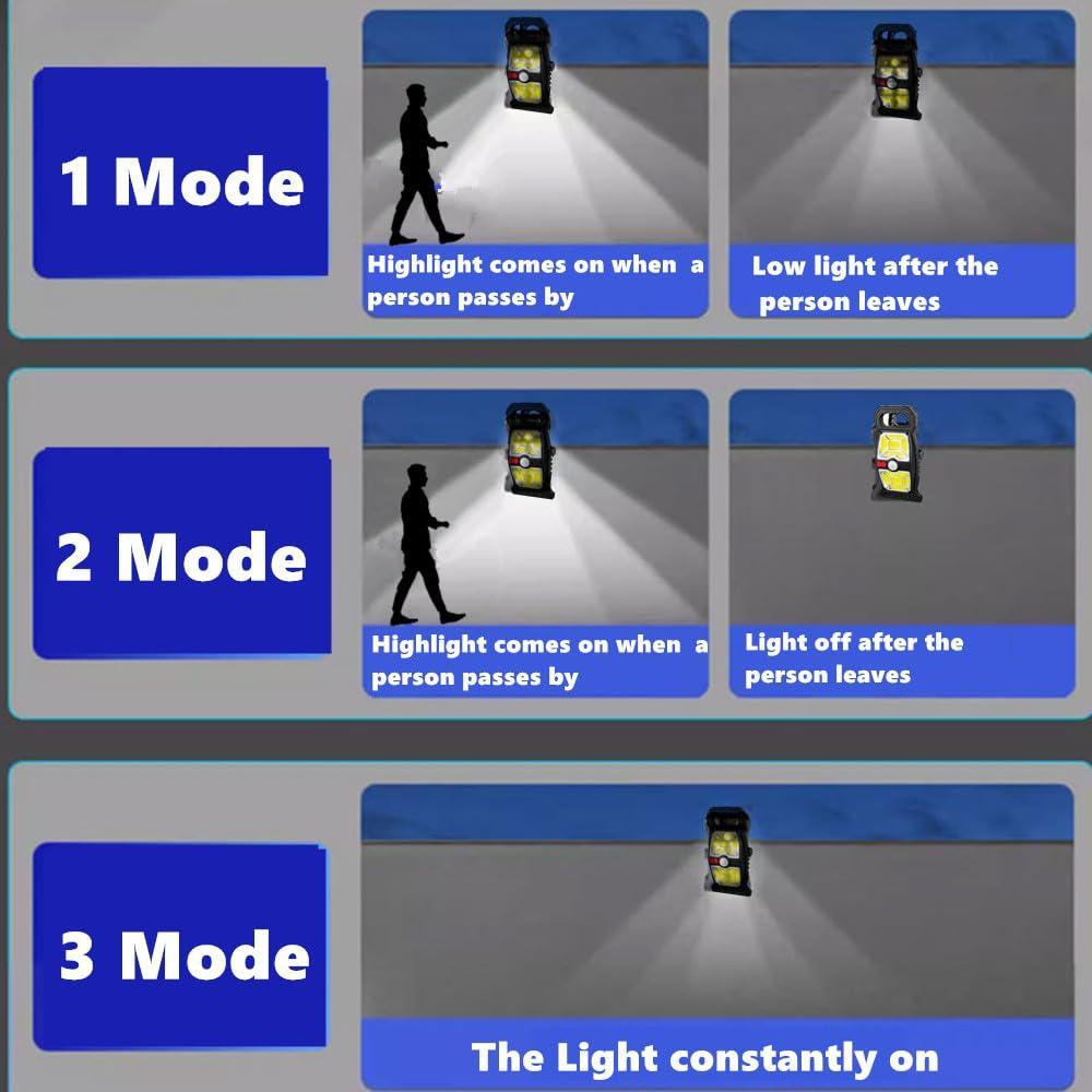 Rechargeable Garden Solar Flame Light with Motion Sensor - 1 Pcs