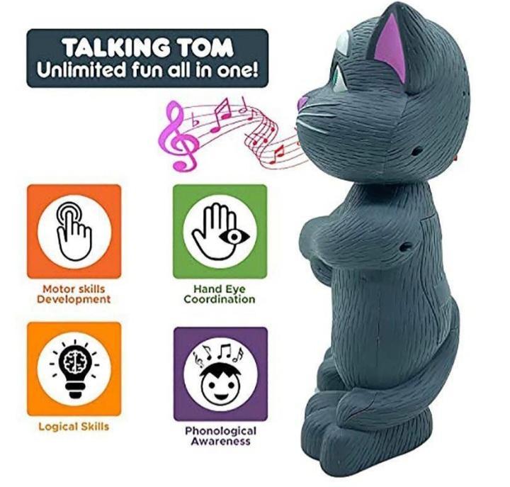 Plastic Talking Tom Toy
*Product Description*: Funny Cat Repeat your Voice, funny Action, Big Size