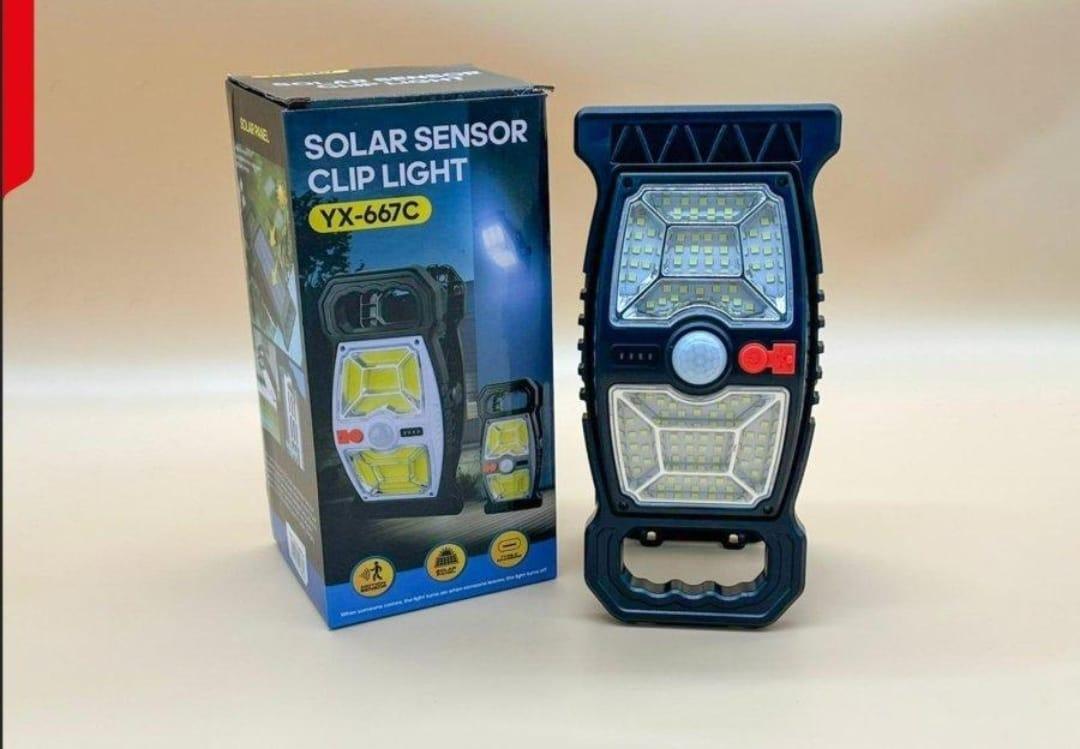 Rechargeable Garden Solar Flame Light with Motion Sensor - 1 Pcs